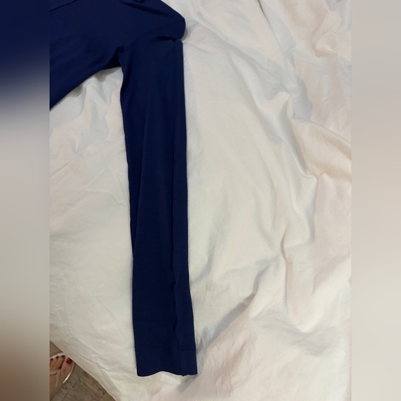 A-K-R-I-S PUNTO size 6 blue color long sleeve round neck women's blouse - Picture 3 of 12